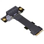 M.2 Key A.E. to PCIe 4.0 x1 Female Down R/A Extension Cable