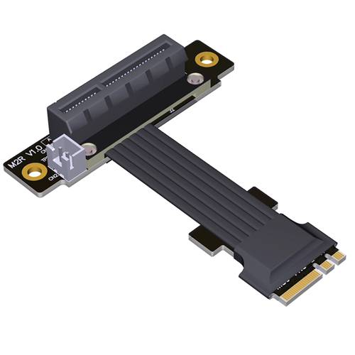 P4-M2AE-X4FDR M.2 Key A.E. to PCIe 4.0 x4 Female Down R/A Extension Cable