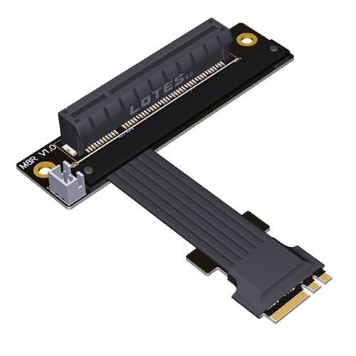 P4-M2AE-X8FDR M.2 Key A.E. to PCIe 4.0 x8 Female Down R/A Extension Cable