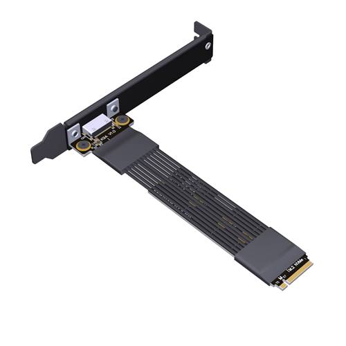 P4-M2N-8612F PCIe 4.0 M.2 NVMe Key-M Male to OCulink SFF-8611 SFF-8612 Extension Cable with Full-height Bracket