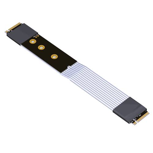 P4-M2N-CRO-MM-LI PCIe 4.0 M.2 NVMe Key-M Male to Male Tx to Rx Cross Over Jumper Cable, 85-ohm Low Impedance