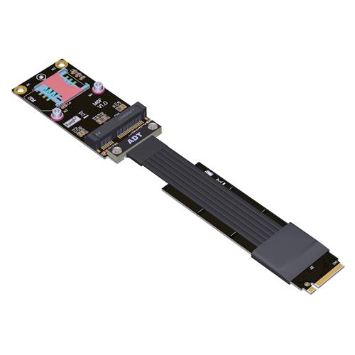P4-M2N-MPF PCIe 4.0 M.2 NVMe Key-M Male to Mini PCIe Female Extension Cable