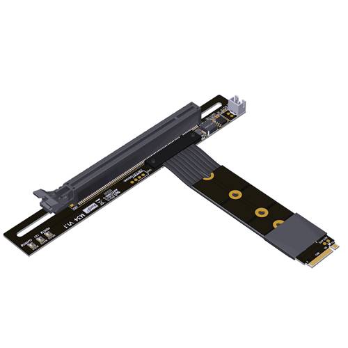 P4-M2N-X16FP M.2 NVMe Key-M Male to PCIe 4.0 x16 Extension Riser Cable for Graphic Cards with Power Cable