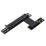 M.2 M-key NVMe Male to PCIe 4.0 x16 Female Up R/A Extension Cable with Lock