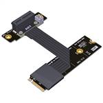 M.2 NVMe Male to PCIe 4.0 x1 Female Up R/A Extension Cable