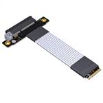 M.2 NVMe Male to PCIe 4.0 x4 Female Extension Cable, 85-ohm Low Impedance