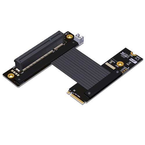 P4-M2N-X8FUR M.2 NVMe M-key Male to PCIe 4.0 x8 Female Up R/A Extension Cable