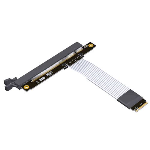 P4-M2N180-X16F-LI M.2 NVMe Male Turn 180 Degree to PCIe 4.0 x16 Female Extension Cable, 85-ohm Low Impedance