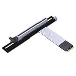 M.2 NVMe Male Turn 180 Degree to PCIe 4.0 x16 Female Up R/A Extension Cable, 85-ohm Low Impedance