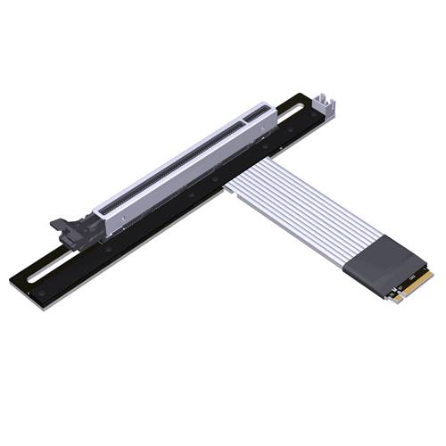 P4-M2N180-X16FUR-LI M.2 NVMe Male Turn 180 Degree to PCIe 4.0 x16 Female Up R/A Extension Cable, 85-ohm Low Impedance