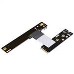 M.2 NVMe Male Right Bend to PCIe 4.0 x16 Female Down R/A Extension Cable, 85-ohm Low Impedance