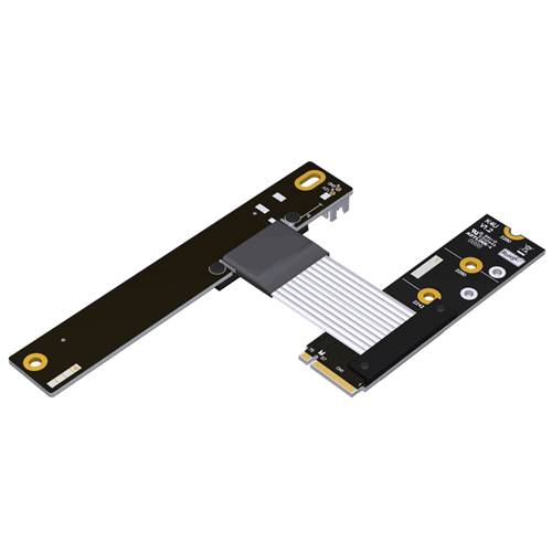 P4-M2NRB-X16FDR-LI M.2 NVMe Male Right Bend to PCIe 4.0 x16 Female Down R/A Extension Cable, 85-ohm Low Impedance