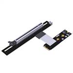 M.2 NVMe Male Right Bend to PCIe 4.0 x16 Female Up R/A Extension Cable, 85-ohm Low Impedance