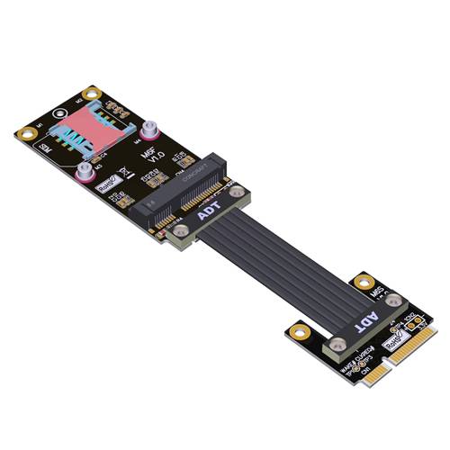 P4-MPEM-MPEF PCIe 4.0 Mini PCIe Male to Mini PCIe Female Extension Cable