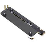 Mini PCIe Male to PCIe 4.0 x16 Female Up R/A Extension Cable with Rubber Foot Base