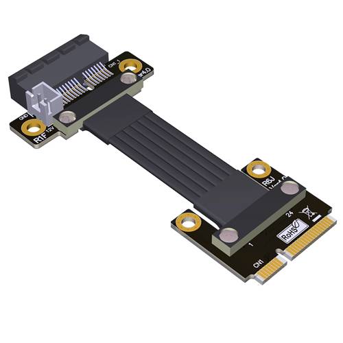 P4-MPEM-X1F Mini PCIe Male to PCIe 4.0 x1 Female Extension Cable