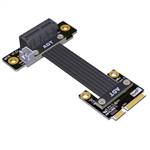 P4-MPEM-X1FDR Mini PCIe Male to PCIe 4.0 x1 Female Down R/A Extension Cable