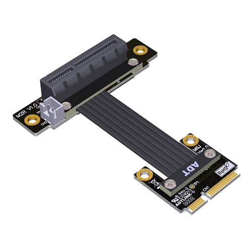 P4-MPEM-X4FDR Mini PCIe Male to PCIe 4.0 x4 Female Down R/A Extension Cable
