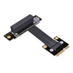 P4-MPEM-X4FUR Mini PCIe Male to PCIe 4.0 x4 Female Up R/A Extension Cable