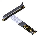 Reverse M.2 NVMe Male Turn 180 Degree to PCIe 4.0 x16 Female Extension Cable, 85-ohm Low Impedance