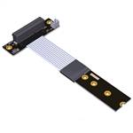 Reverse M.2 NVMe Male Turn 180 Degree to PCIe 4.0 x4 Female Up R/A Extension Cable, 85-ohm Low Impedance