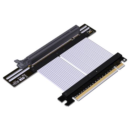 P4-X16M-X16F-L-LI PCIe 4.0 x16 Male to x16 Female Extension Cable with Lock, 85-ohm Low Impedance