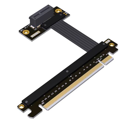 P4-X16M-X1FUR PCIe 4.0 x16 Male to x1 Female Up R/A Extension Cable