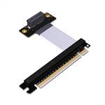 PCIe 4.0 x16 Male to x1 Female Up R/A Extension Cable, 85-ohm Low Impedance