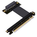 P4-X16M-X4FUR PCIe 4.0 x16 Male to x4 Female Up R/A Extension Cable