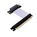 PCIe 4.0 x16 Male to x4 Female Up R/A Extension Cable, 85-ohm Low Impedance
