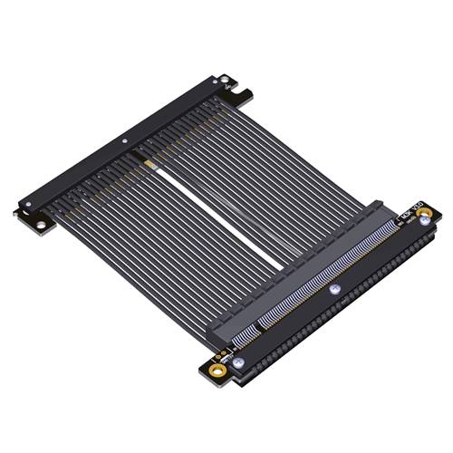 P4-X16M180-X16F180 PCIe 4.0 x16 Male to x16 Female Extension Cable, Both Side Turn 180 Degree
