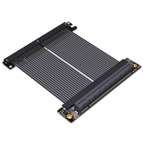 P4-X16M180-X16F90 PCIe 4.0 x16 Male Turn 180 Degree to x16 Female Turn 90 Degree Extension Cable