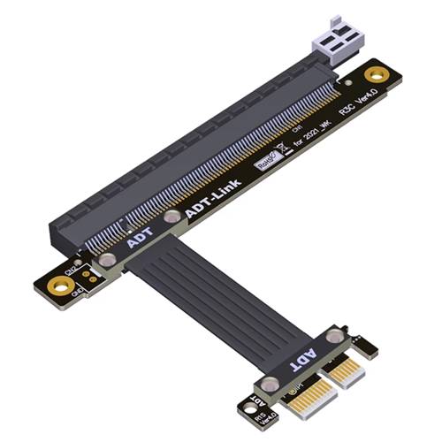 P4-X1M-X16FL PCIe 4.0 x1 Male to x16 Female Extension Cable with Lock