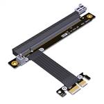 PCIe 4.0 x1 Male to x16 Female Extension Cable with Lock and SATA 15P Power Cable