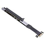 PCIe 4.0 x1 Male to x16 Female Up R/A Extension Cable with Lock and SATA 15P Power Cable