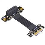 PCIe 4.0 x1 to x1 Extension Cable, Male STR to Female Down R/A