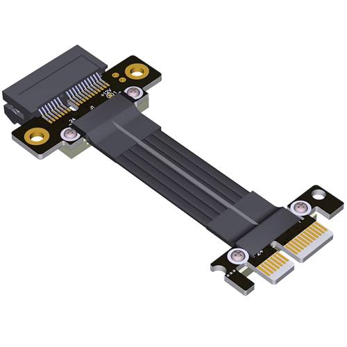 P4-X1M-X1FO PCIe 4.0 x1 to x1 Extension Cable, Male STR to Female STR with Open Connector