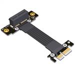 P4-X1M-X1FUR PCIe 4.0 x1 to x1 Extension Cable, Male STR to Female Up R/A