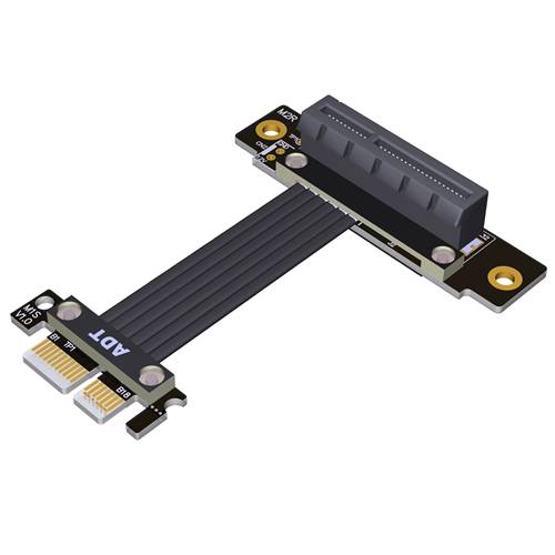 P4-X1M-X4FDR PCIe 4.0 x1 Male to x4 Female Down R/A Extension Cable