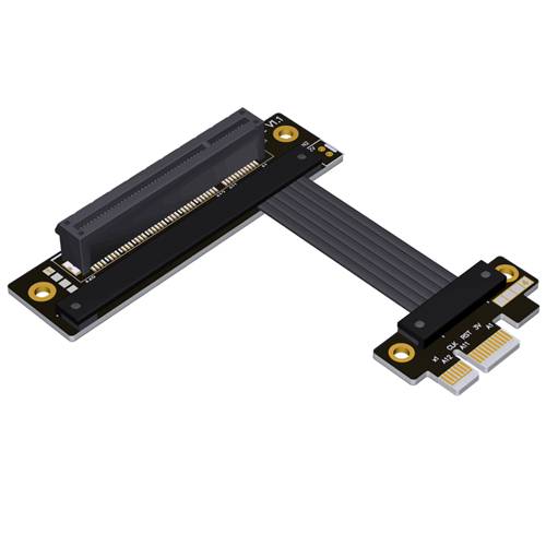 P4-X1M-X8FUR PCIe 4.0 x1 Male to x8 Female Up R/A Extension Cable