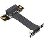 P4-X1MDR-X1FUR PCIe 4.0 x1 to x1 Extension Cable, Male Down R/A to Female Up R/A