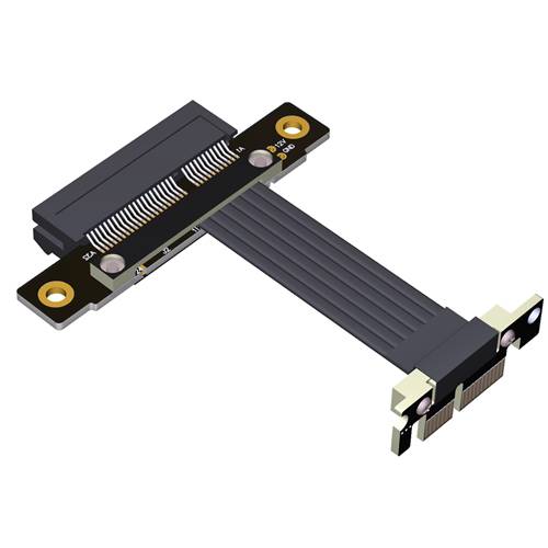 P4-X1MDR-X4F PCIe 4.0 x1 Male Down R/A to x4 Female Extension Cable
