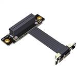 P4-X1MDR-X4FUR PCIe 4.0 x1 Male Down R/A to x4 Female Up R/A Extension Cable