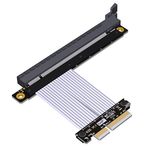 P4-X4M-X16F-LI PCIe 4.0 x4 Male to x16 Female Extension Cable, 85-ohm Low Impedance