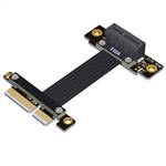 P4-X4M-X1FDR PCIe 4.0 x4 Male to x1 Female Down R/A Extension Cable