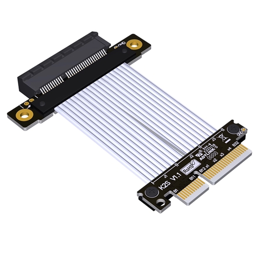 P4-X4M-X4F-LI PCIe 4.0 x4 Male to x4 Female Extension Cable, 85-ohm Low Impedance