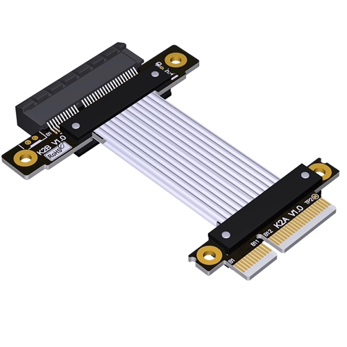 P4-X4M-X4F-S-LI PCIe 4.0 x4 Male to x4 Female Extension Cable, Support SMBUS, 85-ohm Low Impedance
