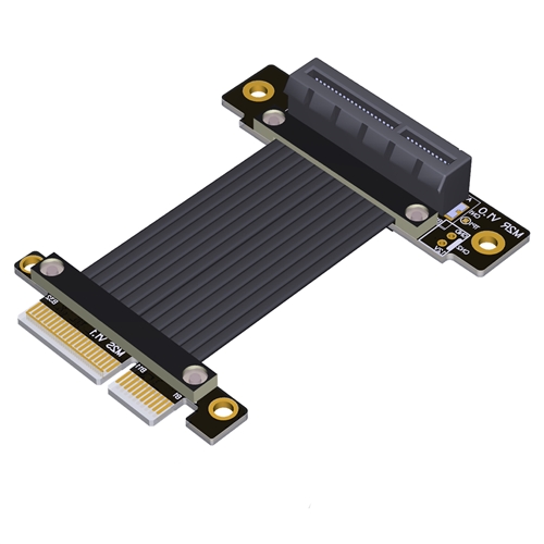 P4-X4M-X4FDR PCIe 4.0 x4 Male to x4 Female Down R/A Extension Cable
