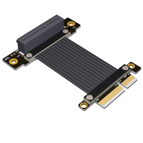 P4-X4M-X4FUR PCIe 4.0 x4 Male to x4 Female Up R/A Extension Cable
