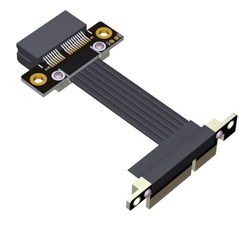 P4-X4MDR-X1F PCIe 4.0 x4 Male Down R/A to x1 Female Extension Cable
